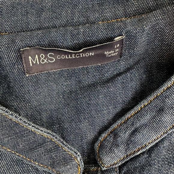 Size 14 M&S Collection Drnim Dress Belted - Picture 2 of 2